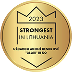 Strongest in Lithuania 2023 Gold certificate